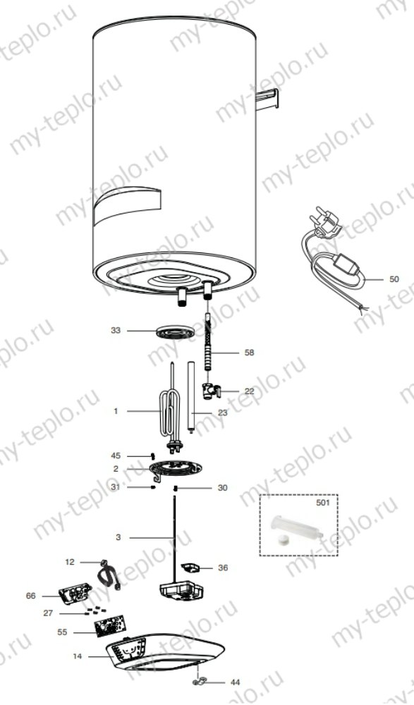 Запчасти Ariston ECO ABS PW 65 V SLIM купить в Барнауле
