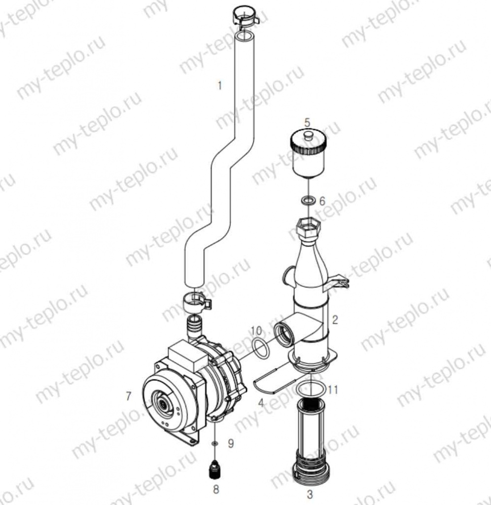 Строение насоса daewoo dgb 300 Msc запчасти купить в Барнауле