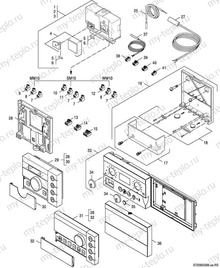 Запчасти для Buderus Logamax plus GB162-65: схема Запчасти Buderus Logamax plus GB162-65 купить в Барнауле