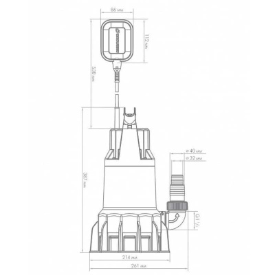 Насос дренажный Джилекс Фекальник 33012Ф (5402)