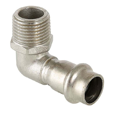 Угольник 90° с нар.р. нерж. сталь 18х3/4